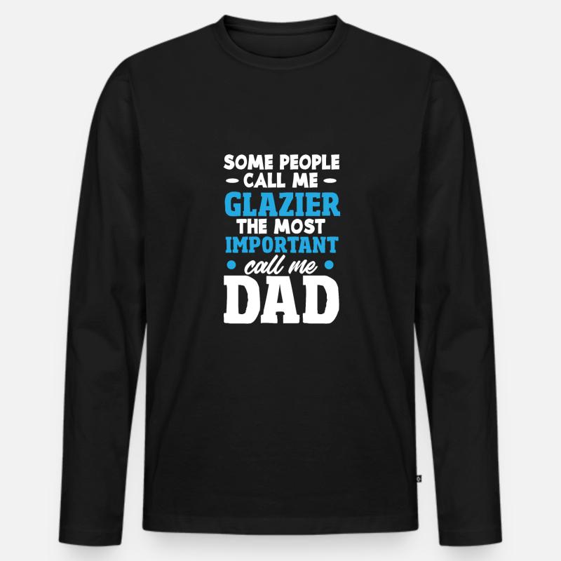 Glaser Geschenk - Männer Premium Bio Langarmshirt - Schwarz