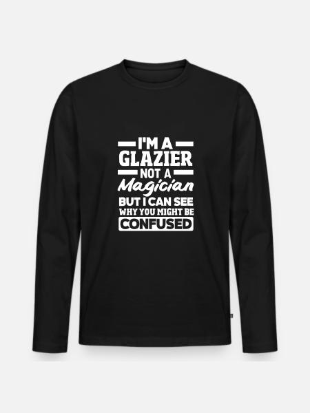 Glaser Geschenk - Männer Premium Bio Langarmshirt - Schwarz