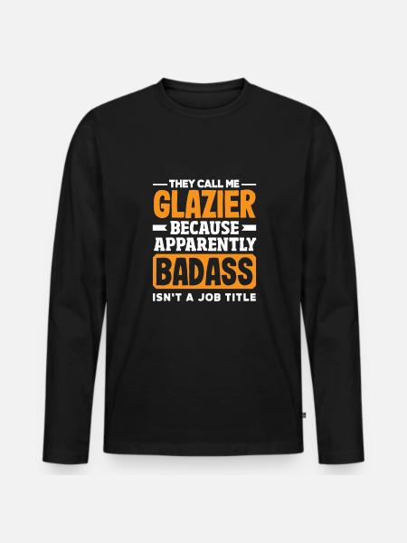 Glaser Geschenk - Männer Premium Bio Langarmshirt - Schwarz