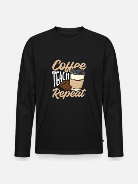 Lustiges Lehrer Lehrerinnen Geschenk - Männer Premium Bio Langarmshirt - Schwarz