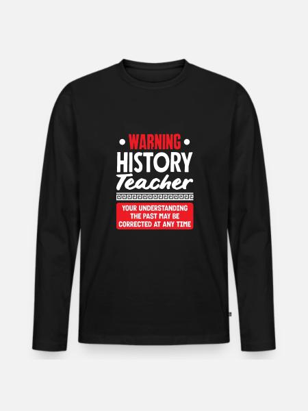 Funny Teacher Teacher Gift - Men's Premium Organic Long Sleeve Shirt - black