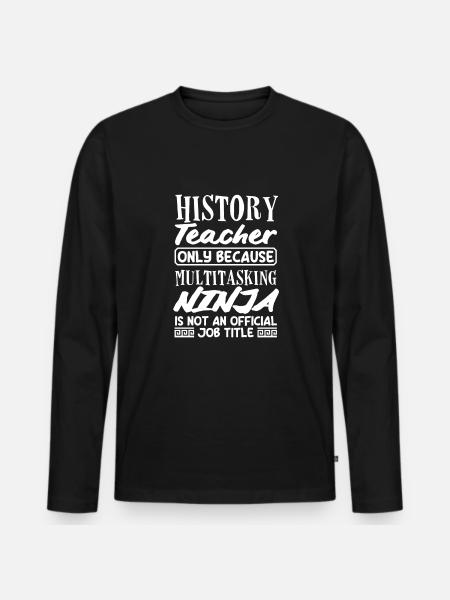 Funny Teacher Teacher Gift - Men's Premium Organic Long Sleeve Shirt - black
