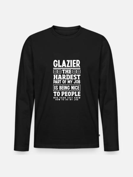 Glaser Geschenk - Männer Premium Bio Langarmshirt - Schwarz