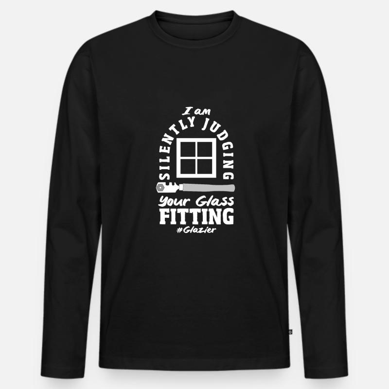 Glaser Geschenk - Männer Premium Bio Langarmshirt - Schwarz