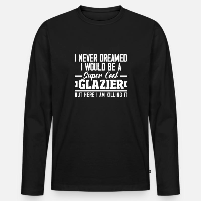 Glaser Geschenk - Männer Premium Bio Langarmshirt - Schwarz