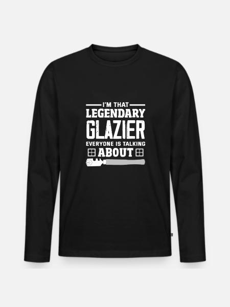 Glaser Geschenk - Männer Premium Bio Langarmshirt - Schwarz