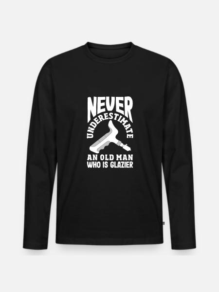 Glasses Gift - Men's Premium Organic Long Sleeve Shirt - black