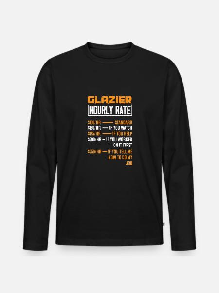 Glaser Geschenk - Männer Premium Bio Langarmshirt - Schwarz
