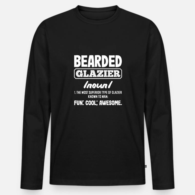 Glaser Geschenk - Männer Premium Bio Langarmshirt - Schwarz
