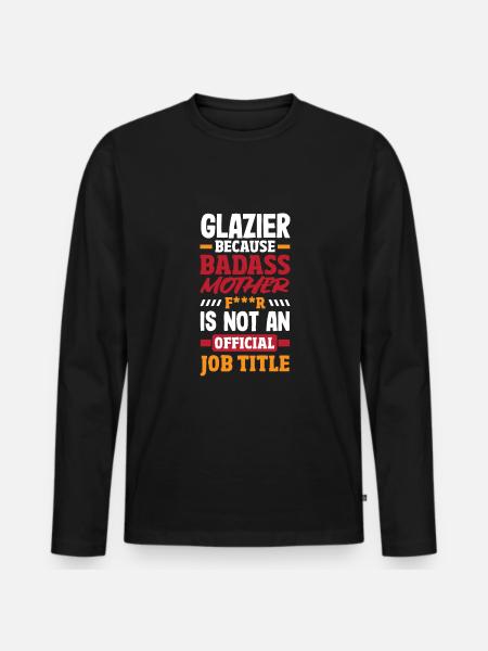 Glaser Geschenk - Männer Premium Bio Langarmshirt - Schwarz