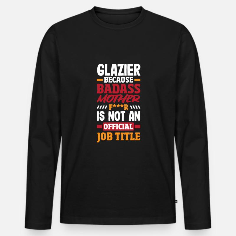 Glaser Geschenk - Männer Premium Bio Langarmshirt - Schwarz