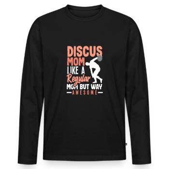 Lancer du disque Athlète Cadeau d’athlète - T-shirt manches longues Premium bio Homme - noir - Devant - Nico (187cm)