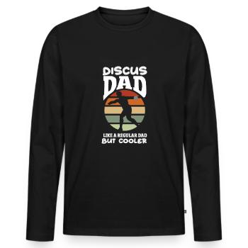 Lancer du disque Athlète Cadeau d’athlète - T-shirt manches longues Premium bio Homme - noir - Devant - Nico (187cm)