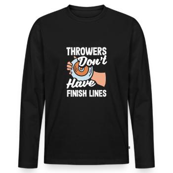 Lancer du disque Athlète Cadeau d’athlète - T-shirt manches longues Premium bio Homme - noir - Devant - Nico (187cm)