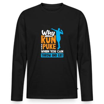 Lancer du disque Athlète Cadeau d’athlète - T-shirt manches longues Premium bio Homme - noir - Devant - Nico (187cm)