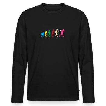 Lancer du disque Athlète Cadeau d’athlète - T-shirt manches longues Premium bio Homme - noir - Devant - Nico (187cm)