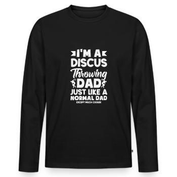 Lancer du disque Athlète Cadeau d’athlète - T-shirt manches longues Premium bio Homme - noir - Devant - Nico (187cm)