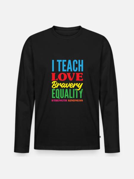 Funny Teacher Teacher Gift - Men's Premium Organic Long Sleeve Shirt - black