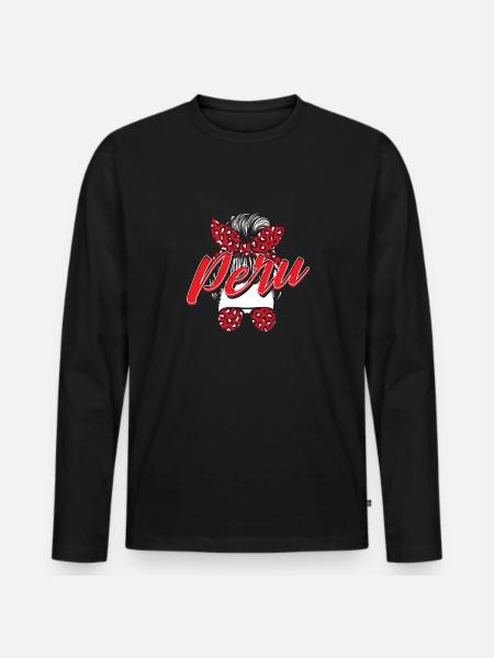 Pérou Cadeau péruvien - T-shirt manches longues Premium bio Homme - noir
