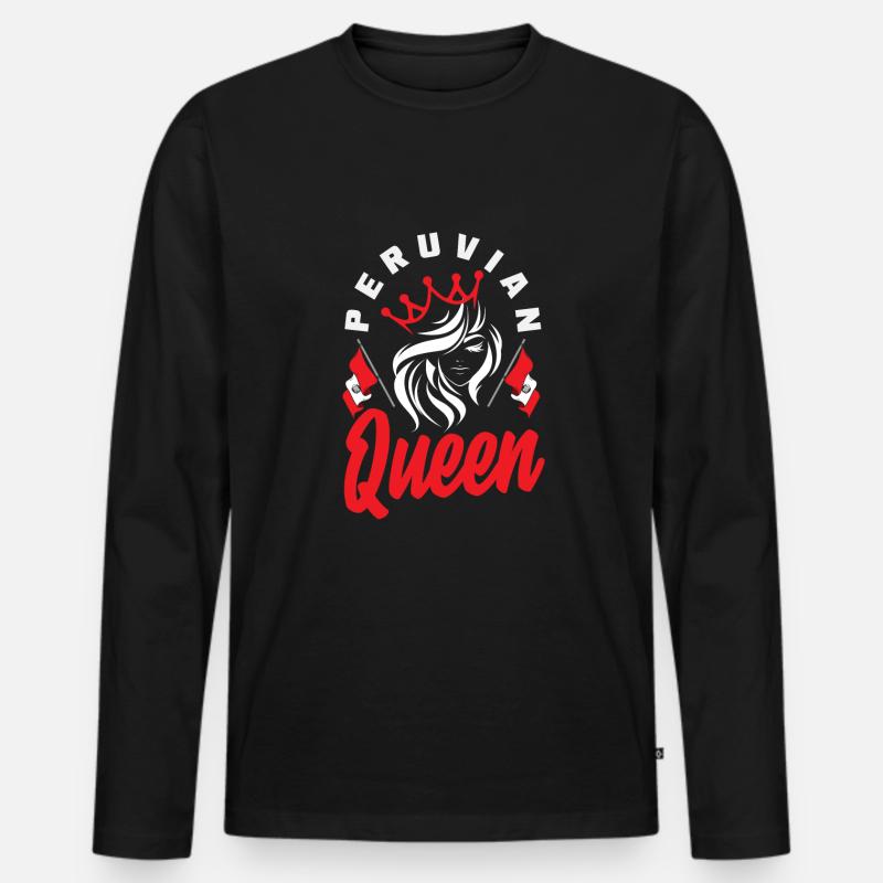 Peru Peruvian Gift - Men's Premium Organic Long Sleeve Shirt - black