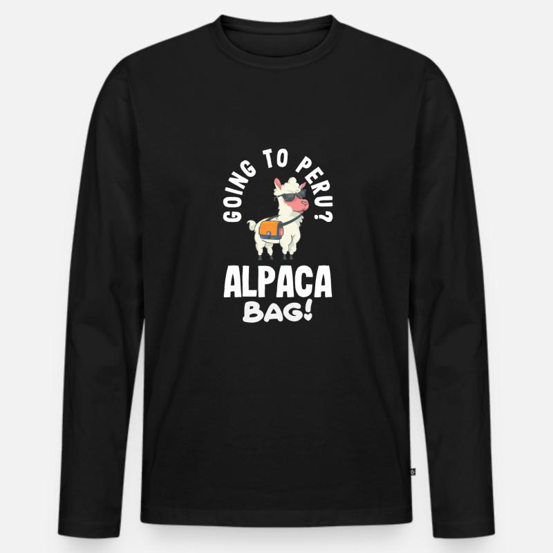 Peru Peruaner Geschenk - Männer Premium Bio Langarmshirt - Schwarz