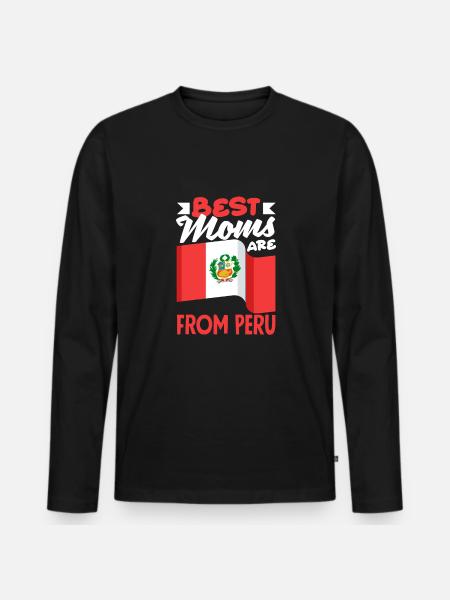 Peru Peruvian Gift - Men's Premium Organic Long Sleeve Shirt - black