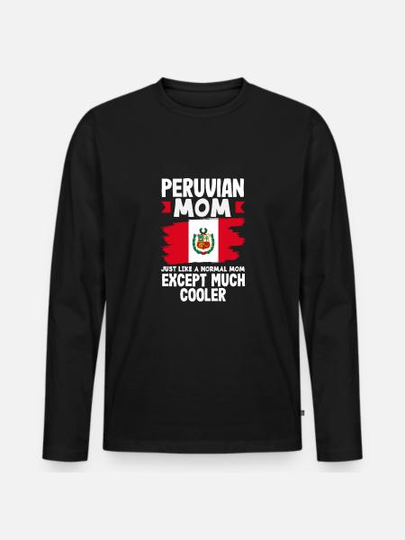 Peru Peruvian Gift - Men's Premium Organic Long Sleeve Shirt - black