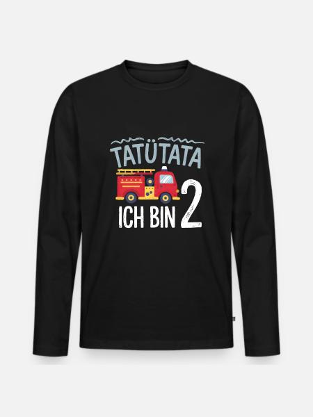 Tatütata Fire Brigade 2nd Birthday - Men's Premium Organic Long Sleeve Shirt - black