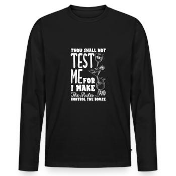 Lustiger Barkeeper Spruch Barkeeper Geschenk - Männer Premium Bio Langarmshirt - Schwarz - Vorne - Nico (187cm)