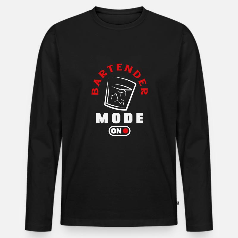 Funny Bartender Saying Bartender Gift Men's Premium Organic Long Sleeve Shirt