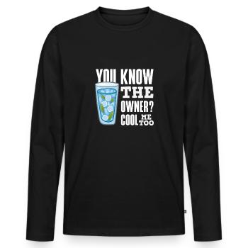 Lustiger Barkeeper Spruch Barkeeper Geschenk - Männer Premium Bio Langarmshirt - Schwarz - Vorne - Nico (187cm)