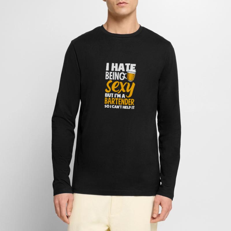 Funny Bartender Saying Bartender Gift Men's Premium Organic Long Sleeve Shirt