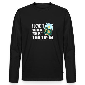 Lustiger Barkeeper Spruch Barkeeper Geschenk - Männer Premium Bio Langarmshirt - Schwarz - Vorne - Nico (187cm)