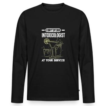 Lustiger Barkeeper Spruch Barkeeper Geschenk - Männer Premium Bio Langarmshirt - Schwarz - Vorne - Nico (187cm)