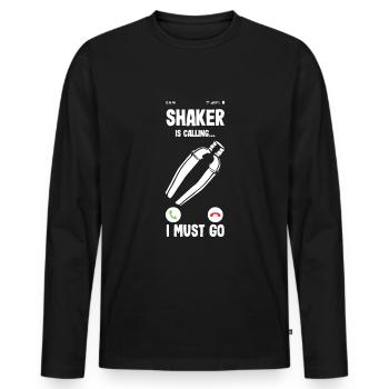 Lustiger Barkeeper Spruch Barkeeper Geschenk - Männer Premium Bio Langarmshirt - Schwarz - Vorne - Nico (187cm)