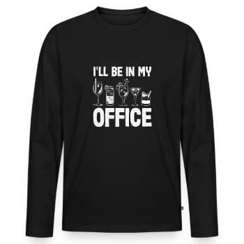 Funny Bartender Saying Bartender Gift - Men's Premium Organic Long Sleeve Shirt - black - Front - Nico (187cm)