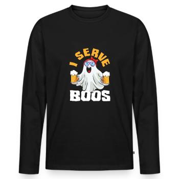 Lustiger Barkeeper Spruch Barkeeper Geschenk - Männer Premium Bio Langarmshirt - Schwarz - Vorne - Nico (187cm)