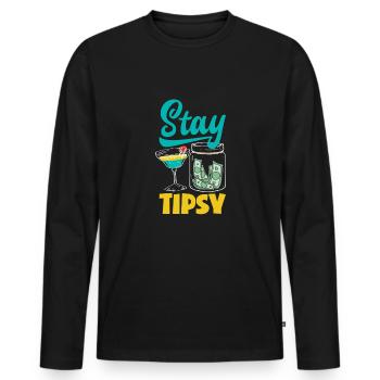 Lustiger Barkeeper Spruch Barkeeper Geschenk - Männer Premium Bio Langarmshirt - Schwarz - Vorne - Nico (187cm)