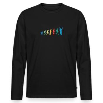 Funny Bartender Saying Bartender Gift - Men's Premium Organic Long Sleeve Shirt - black - Front - Nico (187cm)