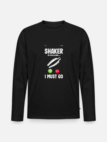 Funny Bartender Saying Bartender Gift - Men's Premium Organic Long Sleeve Shirt - black