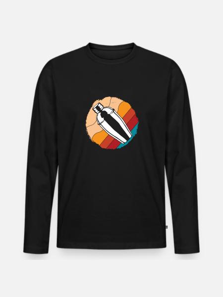 Funny Bartender Saying Bartender Gift - Men's Premium Organic Long Sleeve Shirt - black