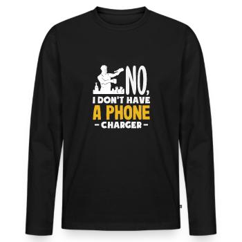 Lustiger Barkeeper Spruch Barkeeper Geschenk - Männer Premium Bio Langarmshirt - Schwarz - Vorne - Nico (187cm)