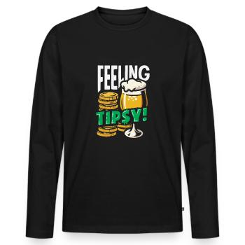 Funny Bartender Saying Bartender Gift - Men's Premium Organic Long Sleeve Shirt - black - Front - Nico (187cm)