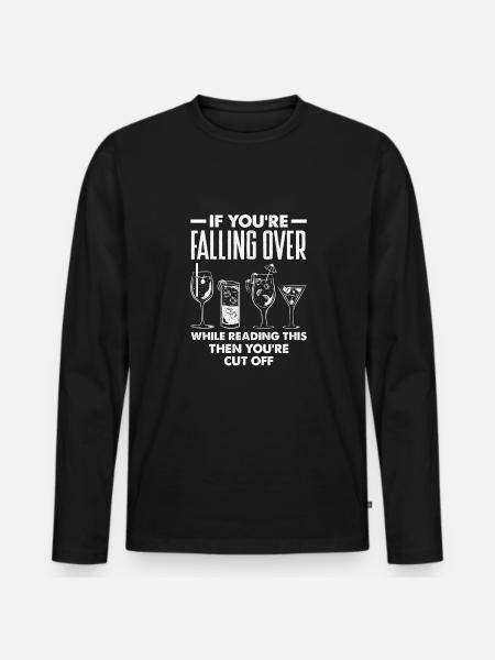 Funny Bartender Saying Bartender Gift - Men's Premium Organic Long Sleeve Shirt - black