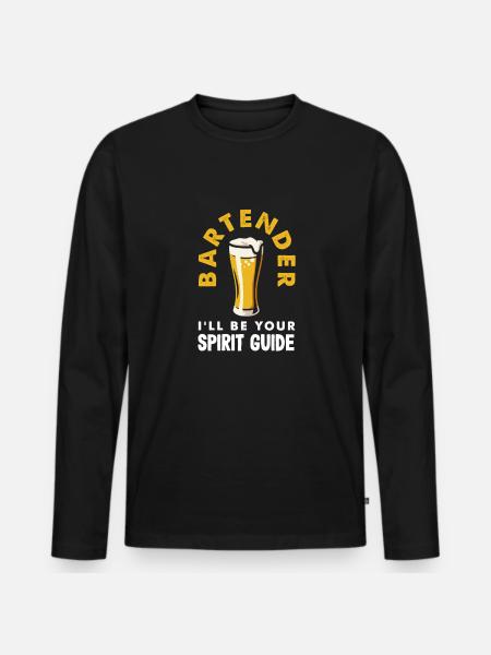 Funny Bartender Saying Bartender Gift - Men's Premium Organic Long Sleeve Shirt - black