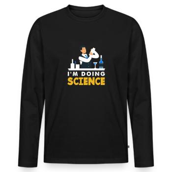 Lustiger Barkeeper Spruch Barkeeper Geschenk - Männer Premium Bio Langarmshirt - Schwarz - Vorne - Nico (187cm)