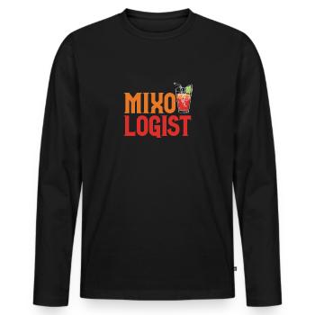 Lustiger Barkeeper Spruch Barkeeper Geschenk - Männer Premium Bio Langarmshirt - Schwarz - Vorne - Nico (187cm)
