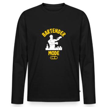 Lustiger Barkeeper Spruch Barkeeper Geschenk - Männer Premium Bio Langarmshirt - Schwarz - Vorne - Nico (187cm)