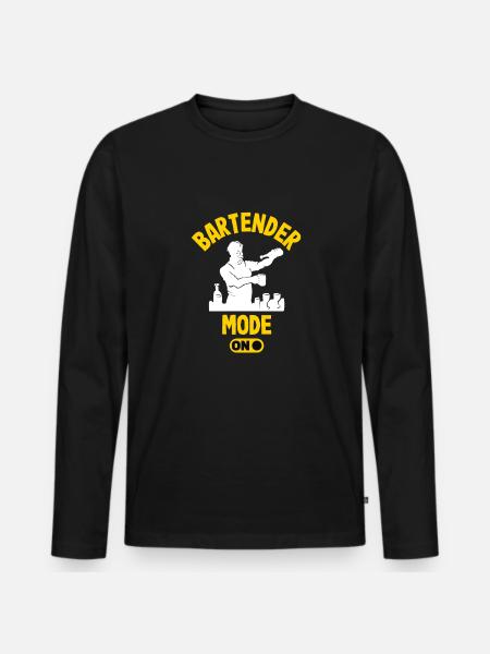 Funny Bartender Saying Bartender Gift - Men's Premium Organic Long Sleeve Shirt - black