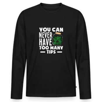 Lustiger Barkeeper Spruch Barkeeper Geschenk - Männer Premium Bio Langarmshirt - Schwarz - Vorne - Nico (187cm)